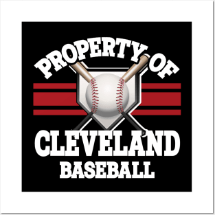 Proud Name Cleveland Graphic Property Vintage Baseball Posters and Art